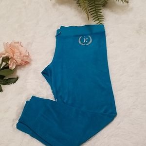 Juicy Couture Cotton Blend  Teal Jogger Trackpants